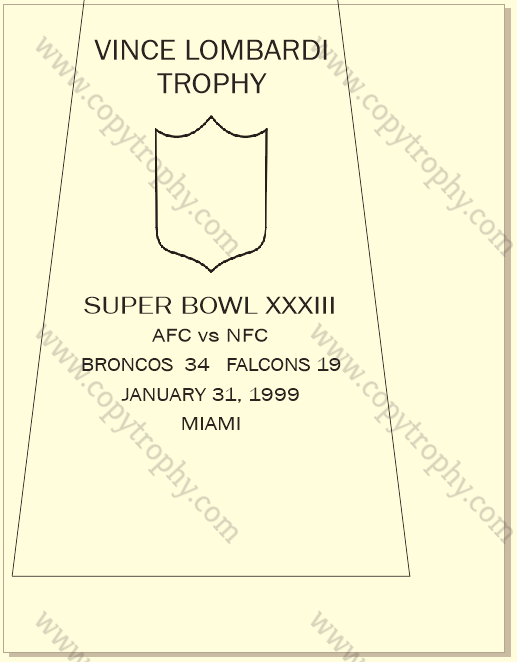 SUPER_BOWL_33_BRONCOS-1 Vince Lombardi Trophy, Super Bowl 33, XXXIII Denver Broncos